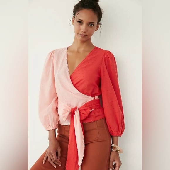 Farm Rio Colour blocked wrap blouse. EEUC worn once and dry cleaned. Sz … - Picture 1 of 3